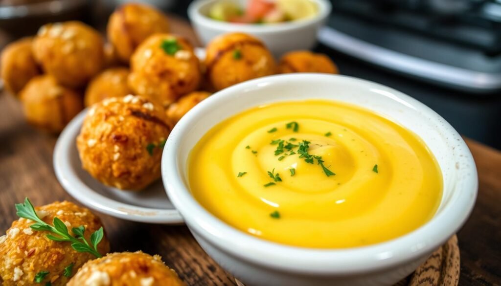 easy mustard dipping sauce for turkey feta balls