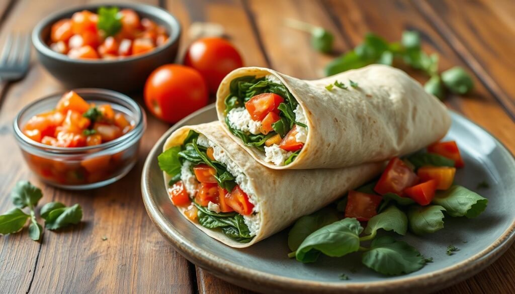 high-protein diet cottage cheese wrap