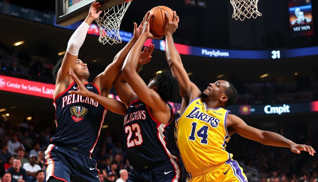 new orleans pelicans vs lakers match player stats