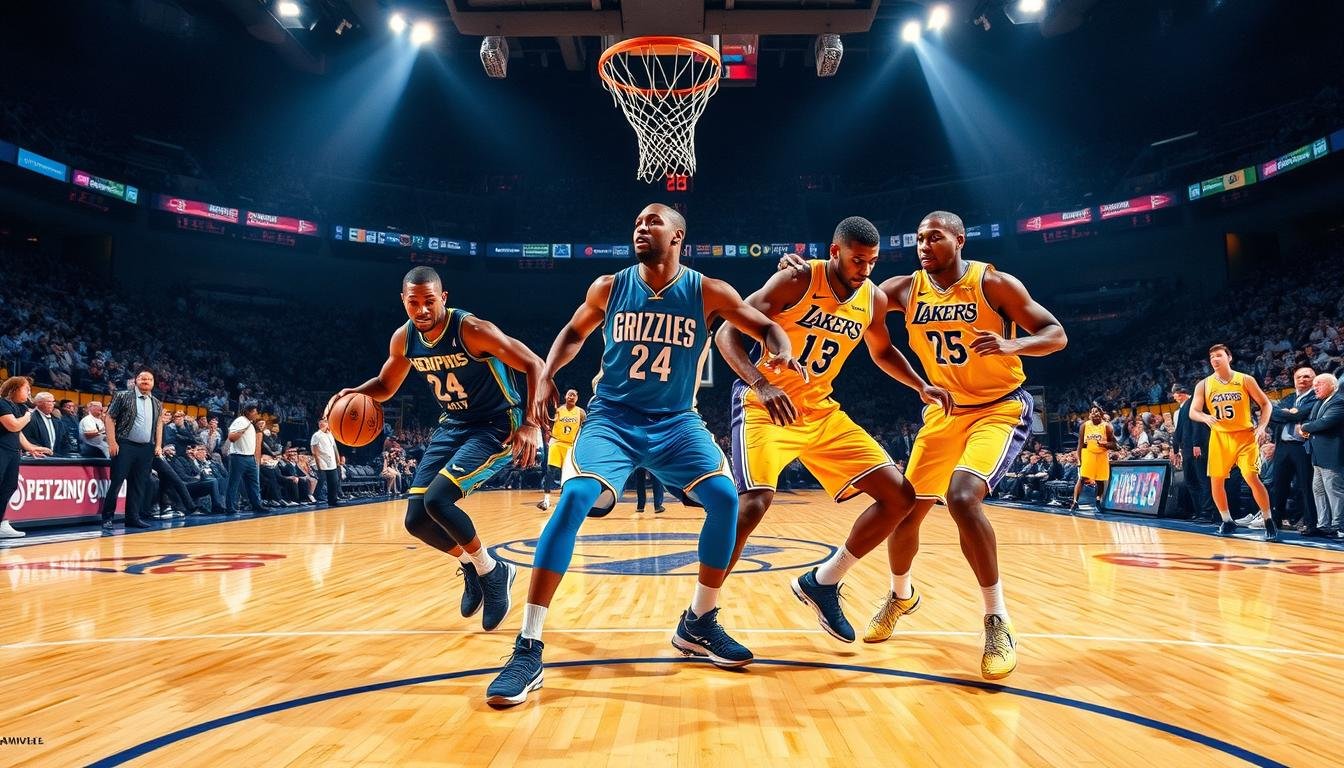 memphis grizzlies vs lakers match player stats