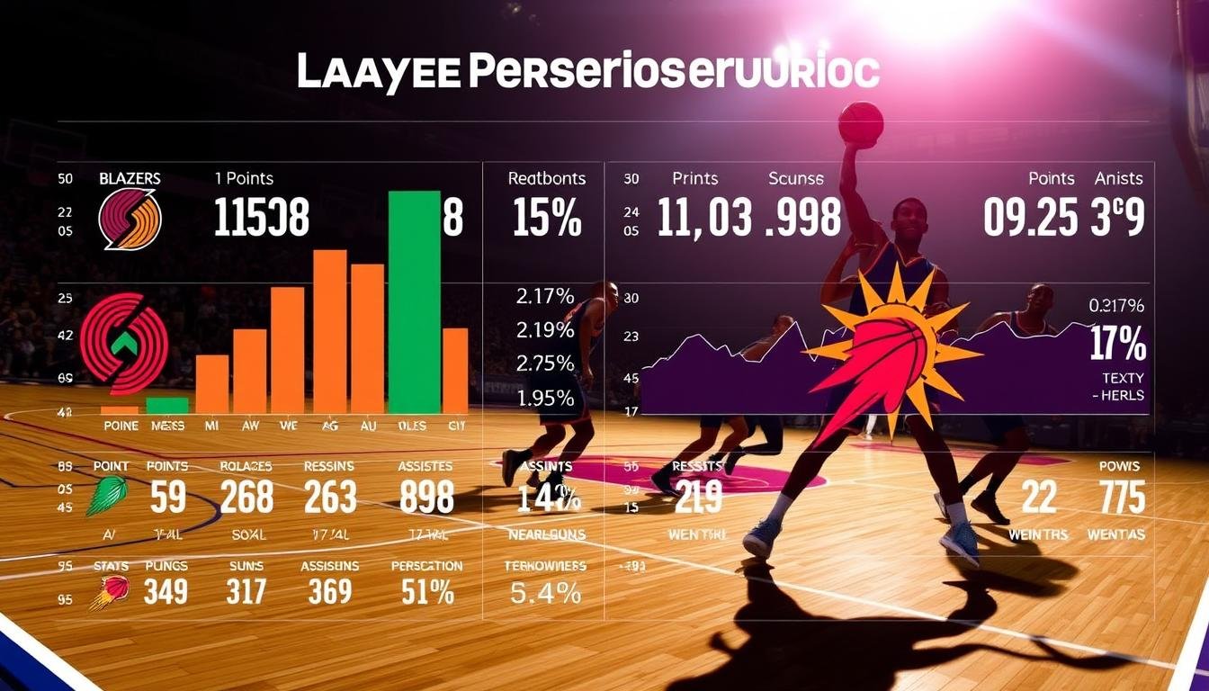 portland trail blazers vs phoenix suns match player stats